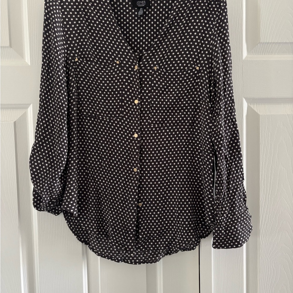 Black and White Polka Dot Blouse